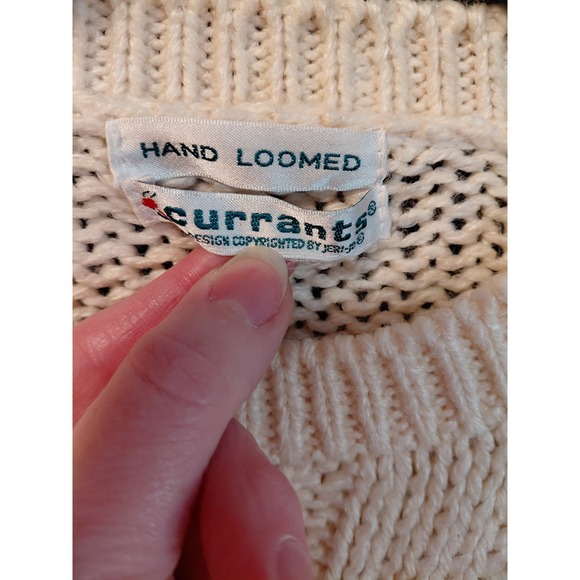 Cream Cable Knit Floral Embroidered Sweater - Picture 4 of 6